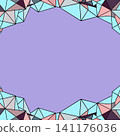 摺紙風格設計的上下框架背景 141176036