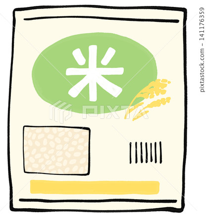 Illustration of rice in a bag Illustration of rice in a bag 141176359