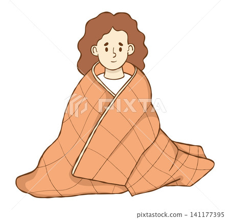 Neurodiversity. Cute Girl Wrapped in Weighted Blanket. Therapy Autism. Sensory Regulation. ASD Anxiety Relief Calming Deep Pressure. Self-care and Recovery. Colored Hand Drawn. Vector Illustration. Neurodiversity. Cute Girl Wrapped in Weighted Blanket. Therapy Autism. Sensory Regulation. ASD Anxiety Relief Calming Deep Pressure. Self-care and Recovery. Colored Hand Drawn. Vector Illustration. 141177395
