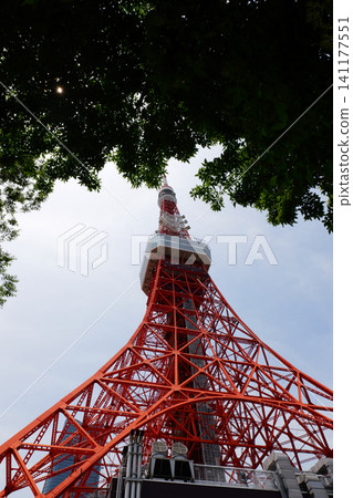 Famous Tokyo Tower Rising Above the Modern City Skyline in Tokyo, Japan Famous Tokyo Tower Rising Above the Modern City Skyline in Tokyo, Japan 141177551