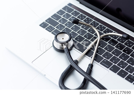 Black stethoscope 141177690