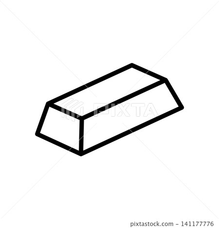 gold bar icon vector design template in white background gold bar icon vector design template in white background 141177776