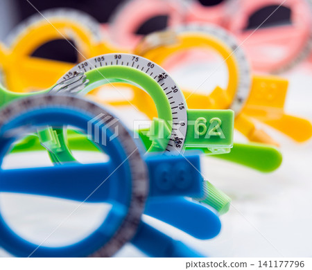 Trial frame. Test glasses. Optometry. Trial frame. Test glasses. Optometry. 141177796
