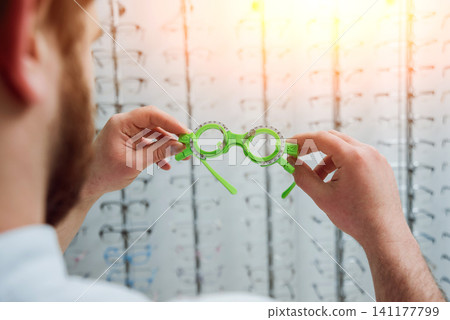 Trial frame. Test glasses. Optometry. Trial frame. Test glasses. Optometry. 141177799