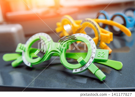 Trial frame. Test glasses. Optometry. Trial frame. Test glasses. Optometry. 141177827