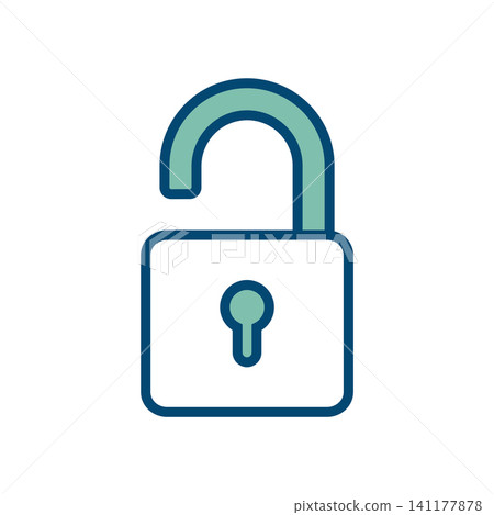 padlock icon vector design template in white background padlock icon vector design template in white background 141177878