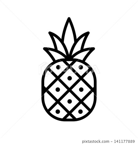 pineapple icon vector design template in white background 141177889