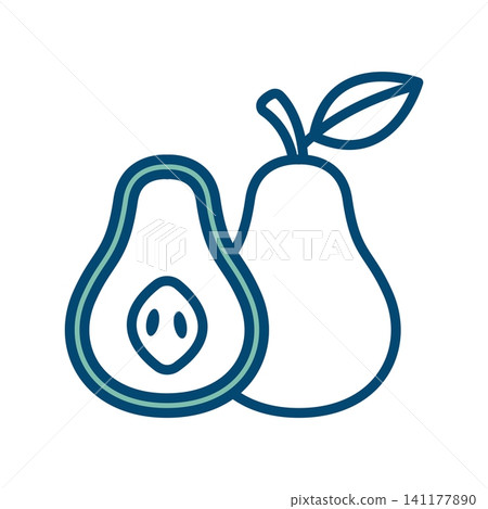 pear icon vector design template in white background 141177890