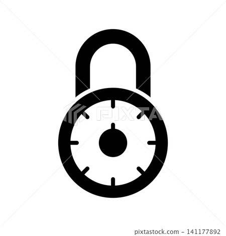 padlock icon vector design template in white background padlock icon vector design template in white background 141177892