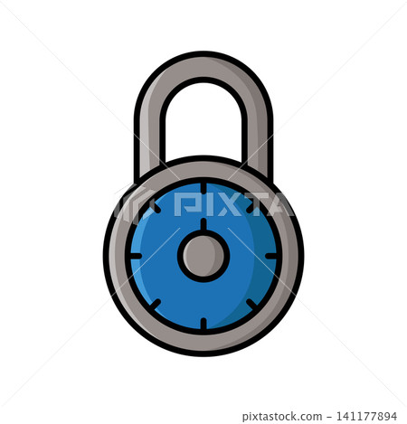 padlock icon vector design template in white background padlock icon vector design template in white background 141177894