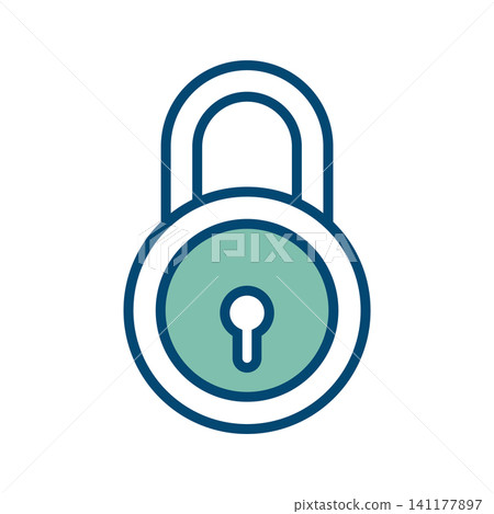 padlock icon vector design template in white background padlock icon vector design template in white background 141177897