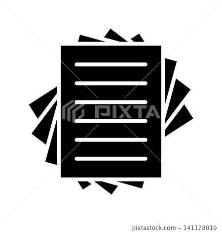 stack of paper icon vector design template in white background stack of paper icon vector design template in white background 141178010