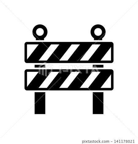road barrier icon vector design template in white background road barrier icon vector design template in white background 141178021