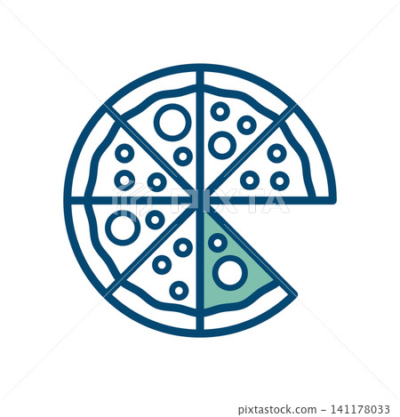 pizza icon vector design template in white background 141178033
