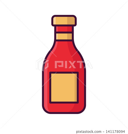 ketchup icon vector design template in white background ketchup icon vector design template in white background 141178094