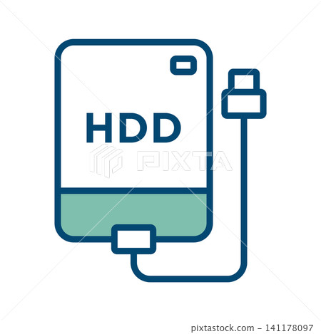 hard disk drive icon vector design template in white background hard disk drive icon vector design template in white background 141178097