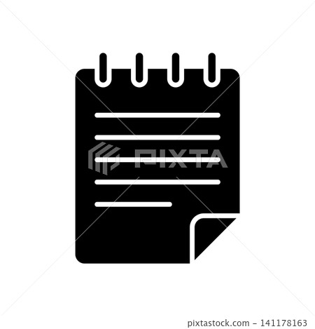 notepad icon vector design template in white background notepad icon vector design template in white background 141178163