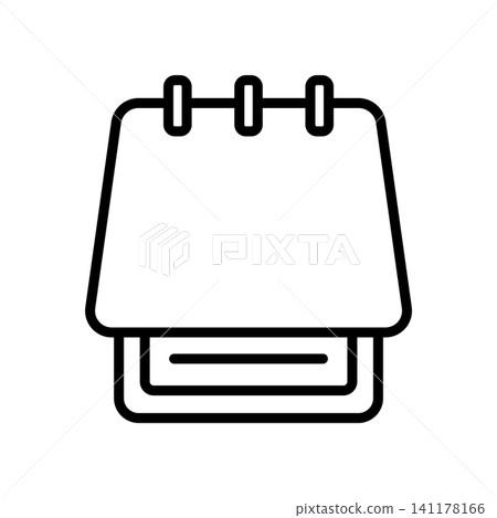 notepad icon vector design template in white background 141178166