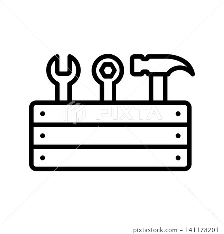 toolbox icon vector design template in white background 141178201