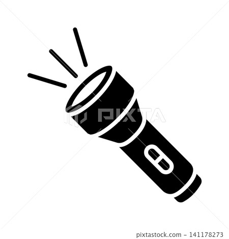 flashlight icon vector design template in white background flashlight icon vector design template in white background 141178273