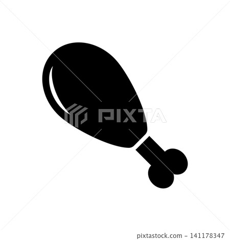 chicken meat icon vector design template in white background chicken meat icon vector design template in white background 141178347