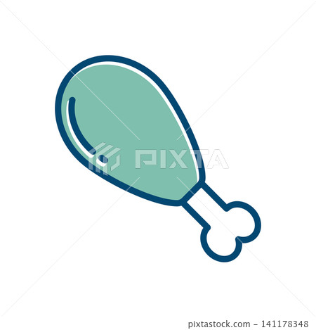 chicken meat icon vector design template in white background chicken meat icon vector design template in white background 141178348