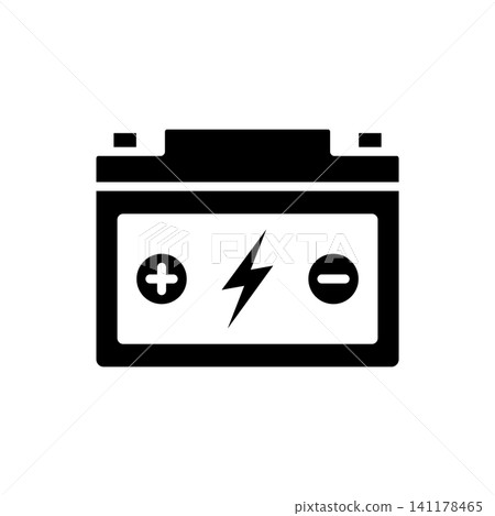car battery icon vector design template in white background car battery icon vector design template in white background 141178465