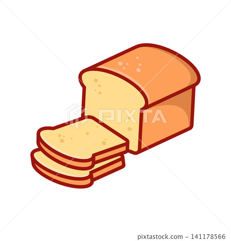 bread icon vector design template in white background bread icon vector design template in white background 141178566
