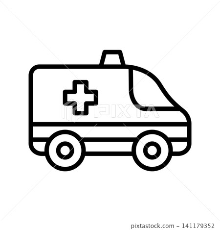 ambulance icon vector design template in white background ambulance icon vector design template in white background 141179352