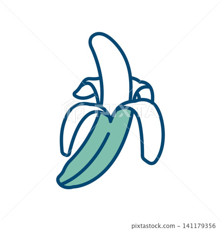 banana icon vector design template in white background banana icon vector design template in white background 141179356