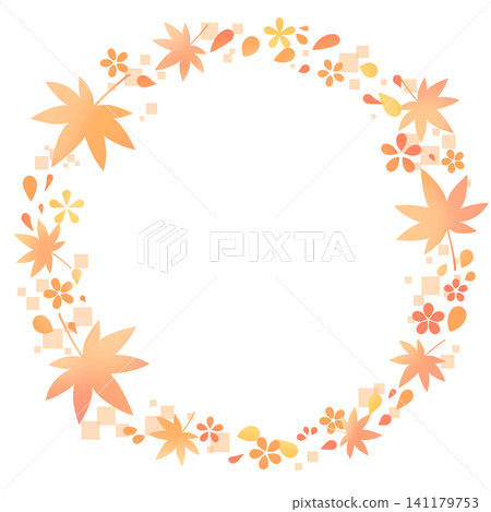 Frame material featuring softly colored autumn leaves Frame material featuring softly colored autumn leaves 141179753
