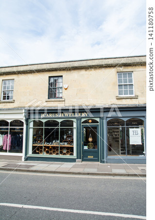 Historic honey-colored stone buildings: The cityscape of Bath, a UNESCO World Heritage Site in the UK. Historic honey-colored stone buildings: The cityscape of Bath, a UNESCO World Heritage Site in the UK. 141180758