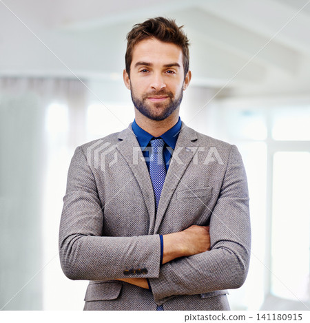 Portrait, smile and happy businessman in office, formal and corporate business owner. Face, confidence and management in suit for professional male person, startup entrepreneur and finance career Portrait, smile and happy businessman in office, formal and corporate business owner. Face, confidence and management in suit for professional male person, startup entrepreneur and finance career 141180915