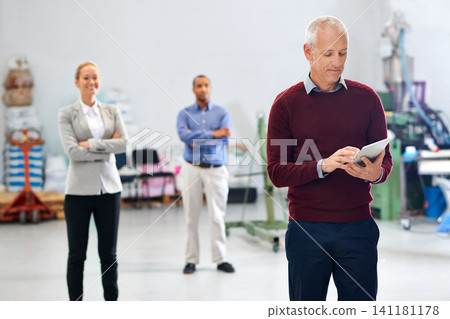 Business people, man and tablet with teamwork typing and digital app with website information and connection. Person, employee or PR consultant with tech and agency with professional or collaboration Business people, man and tablet with teamwork typing and digital app with website information and connection. Person, employee or PR consultant with tech and agency with professional or collaboration 141181178