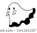 Simple and cute ghost illustration 141181207