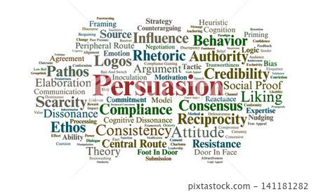 Persuasion Word Cloud. Core Concepts of Social Influence, Rhetorical Theory, and Behavioral Change Architecture Persuasion Word Cloud. Core Concepts of Social Influence, Rhetorical Theory, and Behavioral Change Architecture 141181282