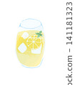 Illustration of lemonade in a glass 141181323