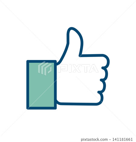 thumb up - thumb down icon vector design template in white background 141181661