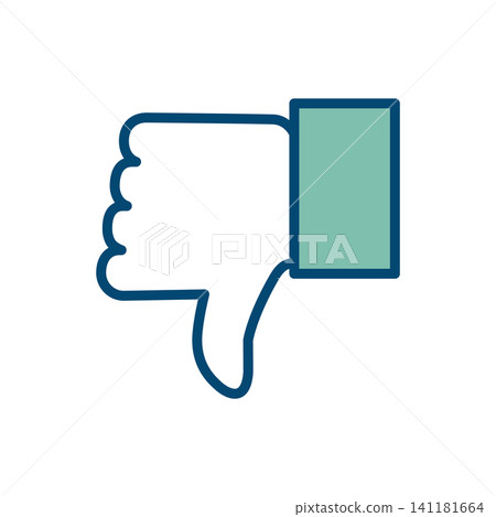 thumb up - thumb down icon vector design template in white background 141181664