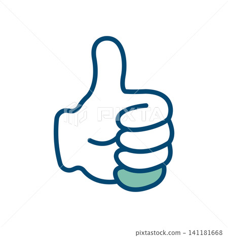 thumb up - thumb down icon vector design template in white background thumb up - thumb down icon vector design template in white background 141181668