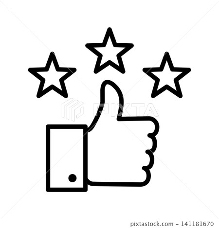 thumb up - thumb down icon vector design template in white background thumb up - thumb down icon vector design template in white background 141181670