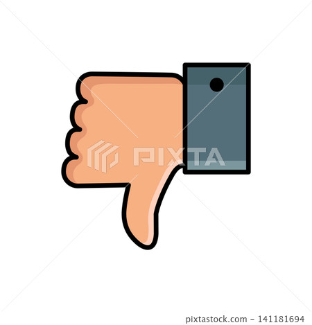 thumb up - thumb down icon vector design template in white background thumb up - thumb down icon vector design template in white background 141181694