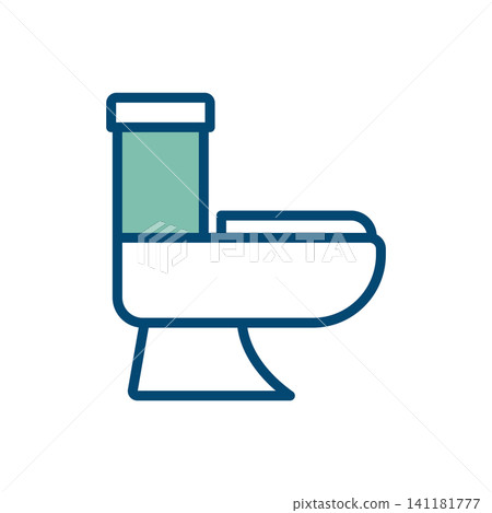 toilet icon vector design template in white background toilet icon vector design template in white background 141181777