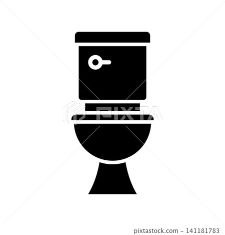 toilet icon vector design template in white background toilet icon vector design template in white background 141181783