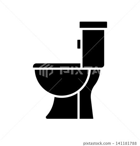toilet icon vector design template in white background toilet icon vector design template in white background 141181788