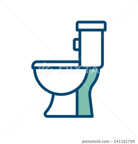 toilet icon vector design template in white background toilet icon vector design template in white background 141181789