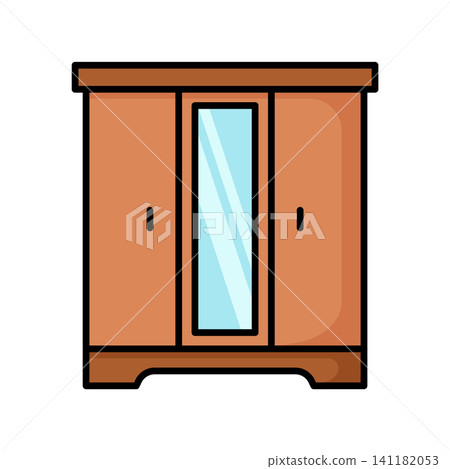 wardrobe icon vector design template in white background wardrobe icon vector design template in white background 141182053