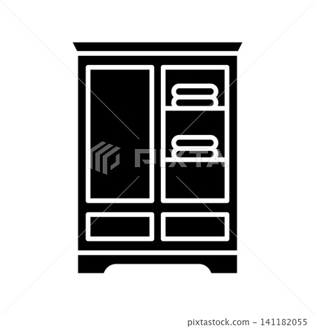 wardrobe icon vector design template in white background wardrobe icon vector design template in white background 141182055