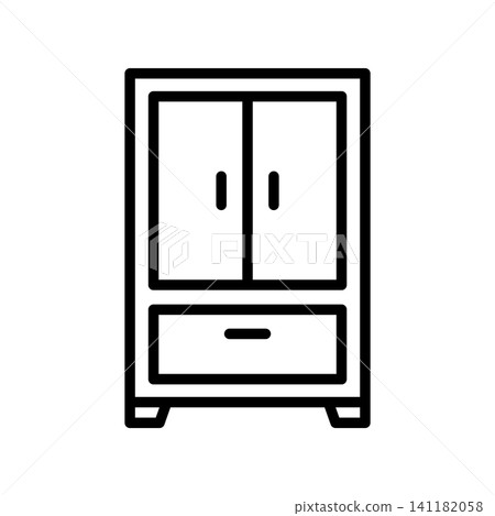 wardrobe icon vector design template in white background wardrobe icon vector design template in white background 141182058