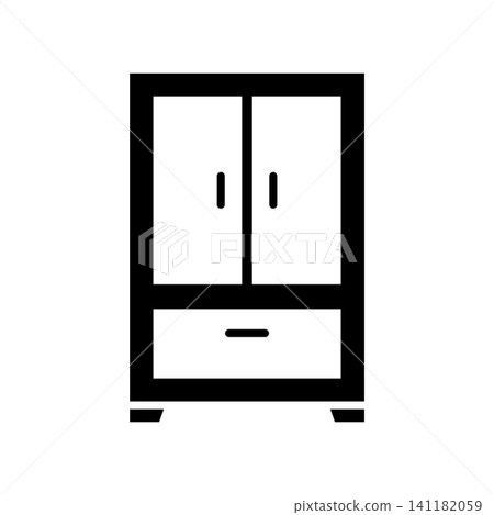 wardrobe icon vector design template in white background wardrobe icon vector design template in white background 141182059